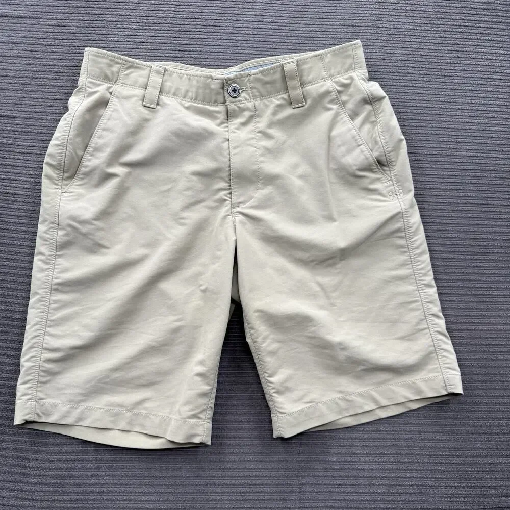 Under Armour Heatgear Shorts Men 32 Brown Nylon Performance Golf Outdoors.‎